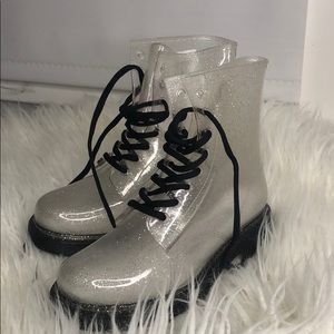 Glitter Combat boots